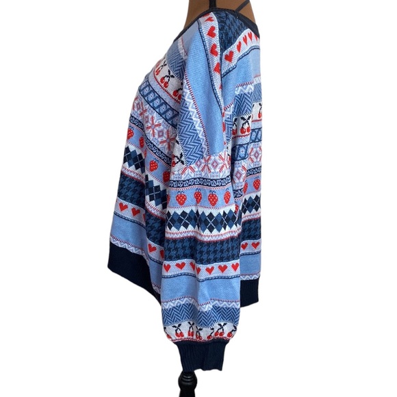 New Lane Bryant Classic Crew-Neck Fruit Jacquard Fair Isle Sweater size 26 / 28 - Picture 4 of 12